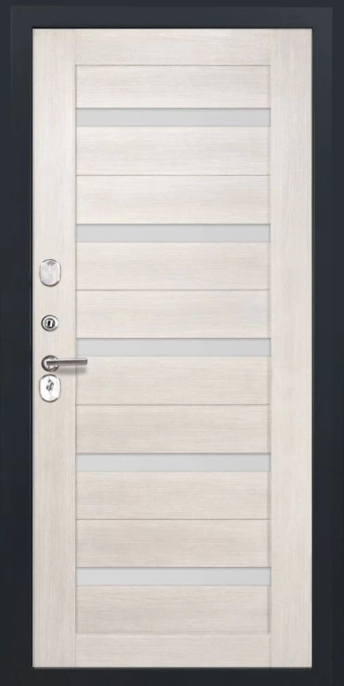 Входная дверь ДвериПРО L-3b СБ-1 (ст. белое, 16мм, беленый дуб) DPRO195815 внутренняя сторона