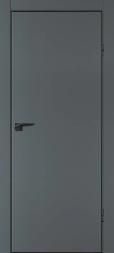 Фото Межкомнатная дверь P-1 кромка ABS черная c 4-х ст. Графит матовый