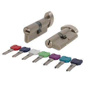 Цилиндровый механизм MaxPro7002Knob80mm(45+10+25) SN никель 7key с вертушкой
